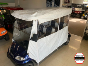 golf cart enclosure, advanced ev enclosure, golf cart rain enclosure