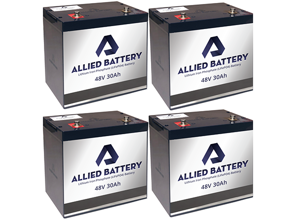 Allied Lithium Li Ion Golf Cart 48V 48 Volt CLUB CAR 120AH Battery Batteries Kit 